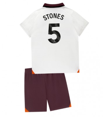 Manchester City John Stones #5 Replika Babytøj Udebanesæt Børn 2023-24 Kortærmet (+ Korte bukser)